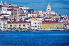 View of Lisbon from deck 12 of a cruise ship