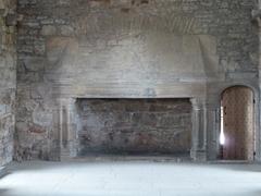 The huge fireplace