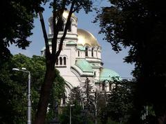 2014 Sofia cityscape with historical buildings and Vitosha mountain