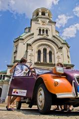 Citroën 2CV in front of Alexander Nevsky Cathedral in Sofia