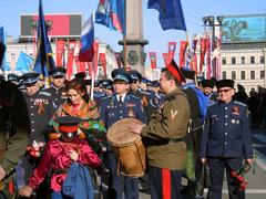 Victory Day parade in Saint Petersburg with the Immortal Regiment