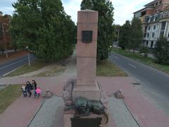 DJI drone image of the National Heritage Site monument in Ukraine