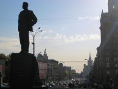 Vladimir Mayakovsky, Russian poet, depicted in black and white.