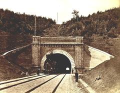 Railroad tunnel in Paneriai, Vilnius, Lithuania