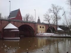 Alte Brücke and Ruderverein Building in Frankfurt, Germany