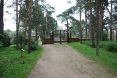 Monastery gate in winter