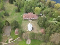 aerial view of Peryn Skete Monastery in Russia