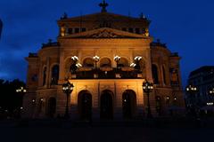 Alte Oper in Frankfurt at blue hour