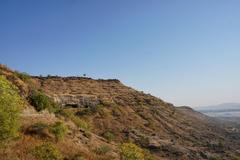 Aurangabad Caves in India with lush greenery