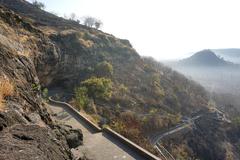 Aurangabad Caves stone stairway