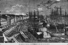 The shipping of Montreal – the future great free port of the Dominion, Quebec, 1875