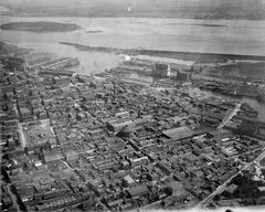 Aerial View of Montreal Old Port 1920