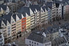 Alter Markt square in Cologne's Old Town from the tower of Cologne Cathedral