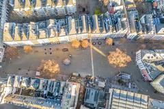 Hohe Straße Köln aerial view during COVID-19 lockdown December 2020