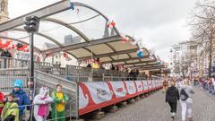 Carnival in Cologne at Alter Markt with grandstands