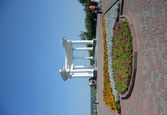 Poltava Soborna Square Rotunda of Friendship between Nations White Bower monument in Ukraine