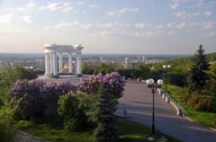 Rotonda Druzby Narodiv monument in Ukraine