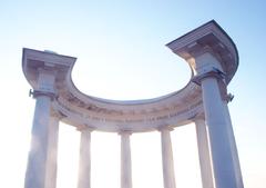 White colonnade in Poltava, Ukraine