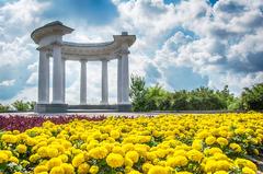 White rotunda in Poltava, Ukraine