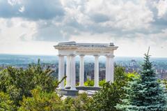 White rotunda monument in Poltava, Ukraine