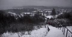 Helsinki from Malminkartanonhuippu in winter