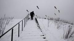 View of Helsinki from Malminkartanonhuippu in winter