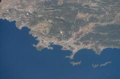 View of France from ISS Expedition 15