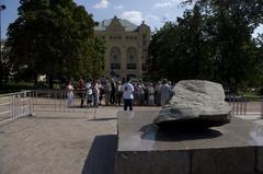 Annual flower-laying ceremony at Solovetsky Stone in Moscow, August 28, 2011