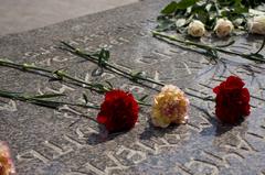 Flowers at Solovetsky Stone in Moscow, August 28, 2011