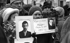 Commemorative rally near Solovetsky Stone in Moscow