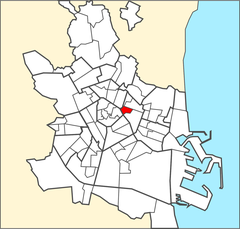 Location of the neighborhood within the city of Valencia