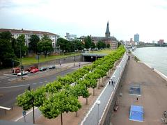 View of the Old Town waterfront, Düsseldorf