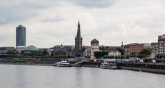 Old Town with pier and Rhein, Düsseldorf