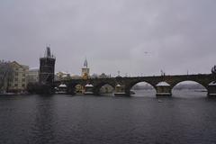 winter kayaking on Vltava River