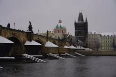 Professional kayak athlete competing in Vltava Tour on Vltava River