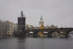 winter kayak race on the Vltava River