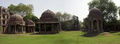 Hauz Khas Fort with ruins and greenery