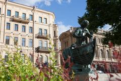 Peter the Great Carpenter statue in Saint Petersburg