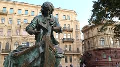 Statue of Peter I as a carpenter in St. Petersburg