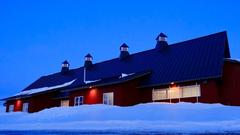 Blue hour at the horse and cattle barn in Ottawa