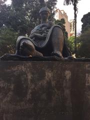 Frontal view of the statue Mãe Preta in Largo do Paiçandu, São Paulo, Brazil