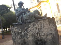 Lateral view of Mãe Preta statue in São Paulo