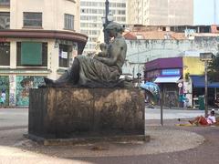 Rear view of Mãe Preta statue in São Paulo