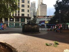 Rear view of Mãe Preta statue in Largo do Paiçandu, São Paulo