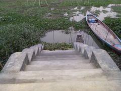 Stair at the pond in Sreenagar Upazila, Munshiganj