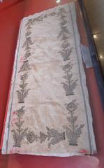 19th century velvet brocade with silver thread and floral designs