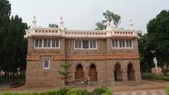 front view of an ancient sculpture at Bapu Museum in Vijayawada