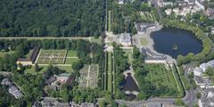 Aerial view of Schloss Benrath from the east