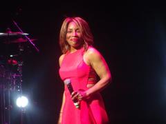 Stephanie Mills performing on stage, April 2017