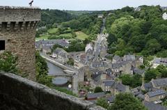 Dinan with Sainte-Catherine Tower and Vieux Pont